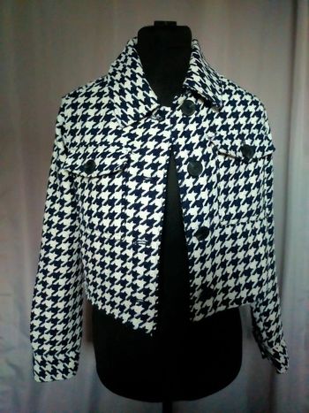Veste courte pied-de-poule ONLY – XS