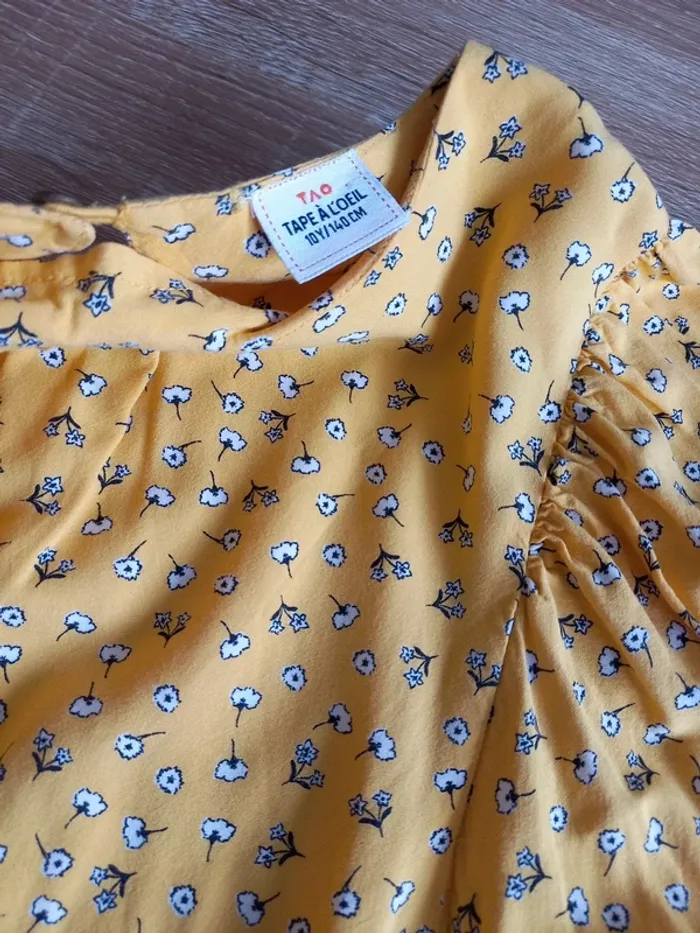 Robe d'été jaune TAO 10 ans - photo numéro 4