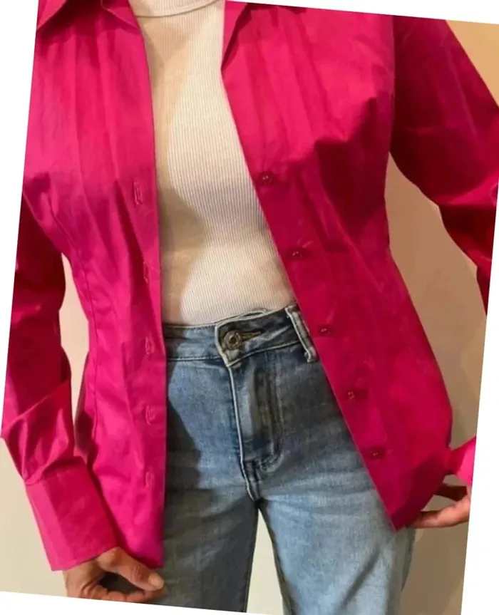 Chemisier femme rose fuchsia taille 36 marque City