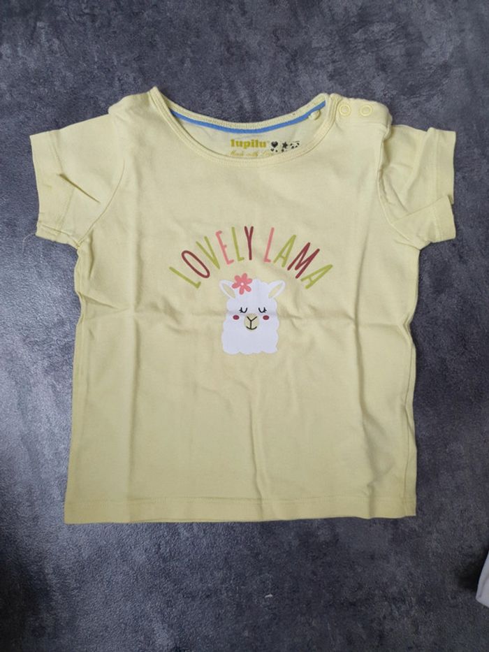 Lot 4 t-shirts bébé fille 12-24 mois lupilu - photo numéro 5