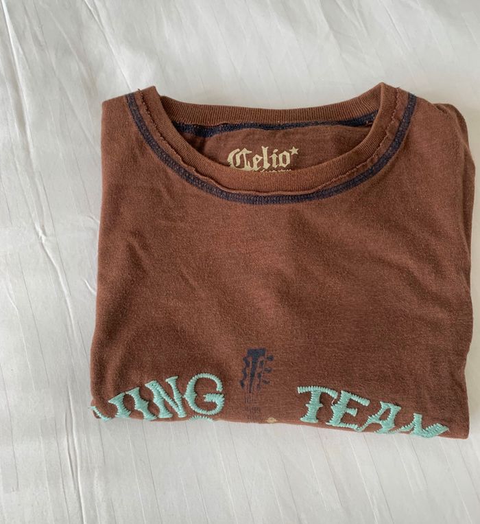 tee shirt marron Guitare Celio TM - photo numéro 5