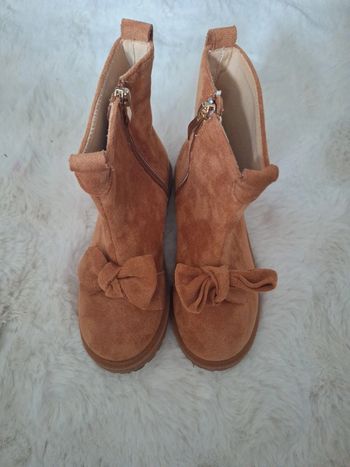 Bottine t31 camel en daim