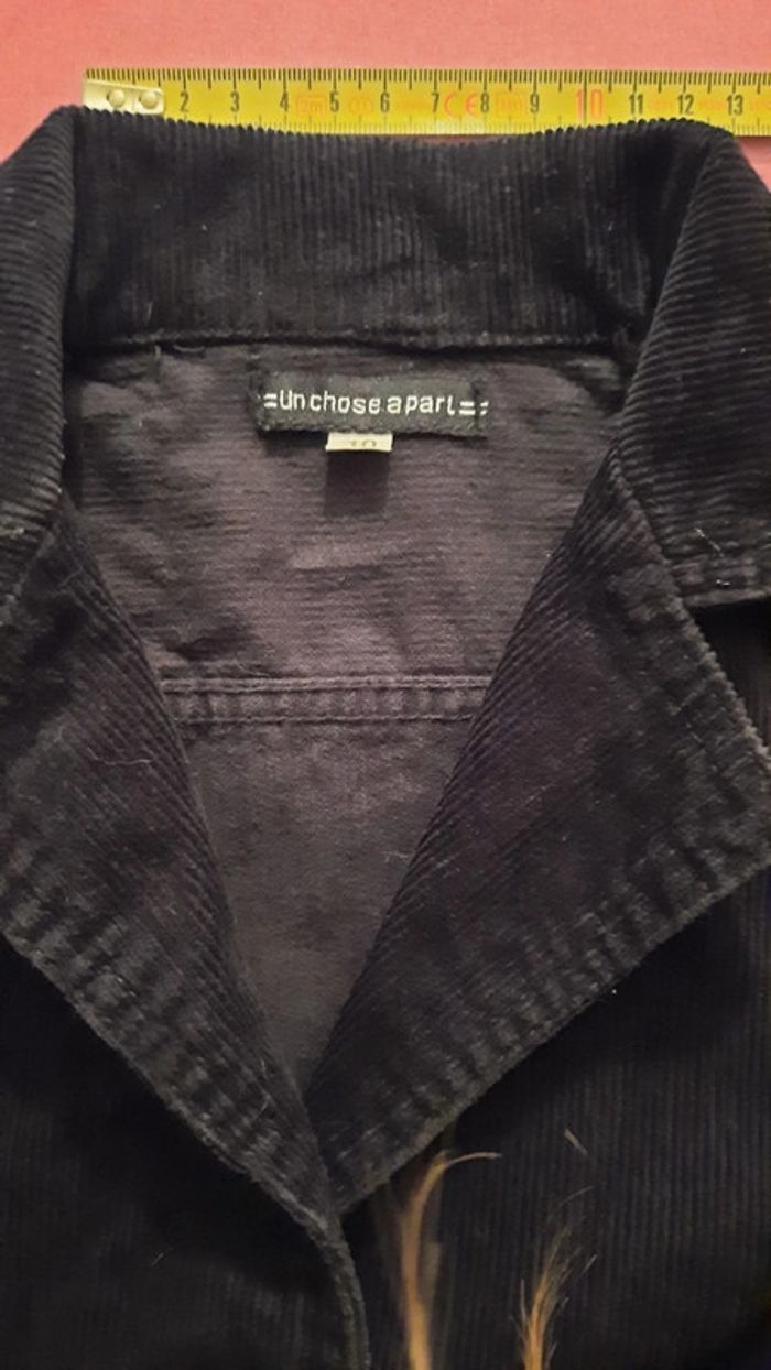 Veste côtelée noire fille T. 10 ans - photo numéro 3