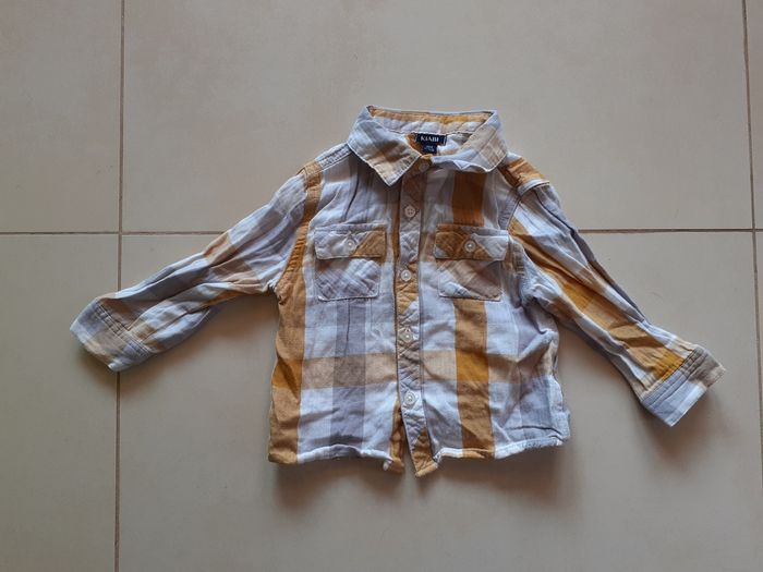 Chemise manches longues à carreaux