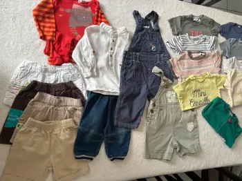 Lot vêtements bébé ETE garçon – Taille 6 mois – Marques variées