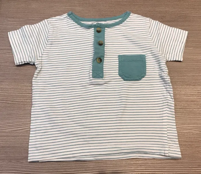 Teeshirt marinière + 1 bermuda 12 mois gémo - photo numéro 2