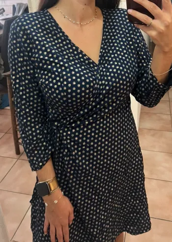 Robe portefeuille parisienne à motifs vintage  - très bon état - taille L