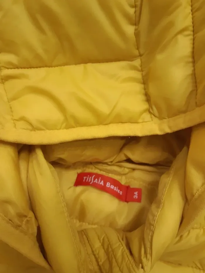 Doudoune jaune à capuche Tissaia 3 ans - photo numéro 4