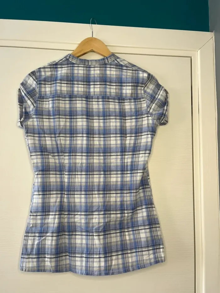 🔹 Chemise à carreaux bleu et blanc – Gémo 🔹 - photo numéro 2