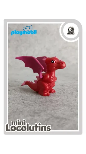 🚂 Playmobil dragon bébé rouge