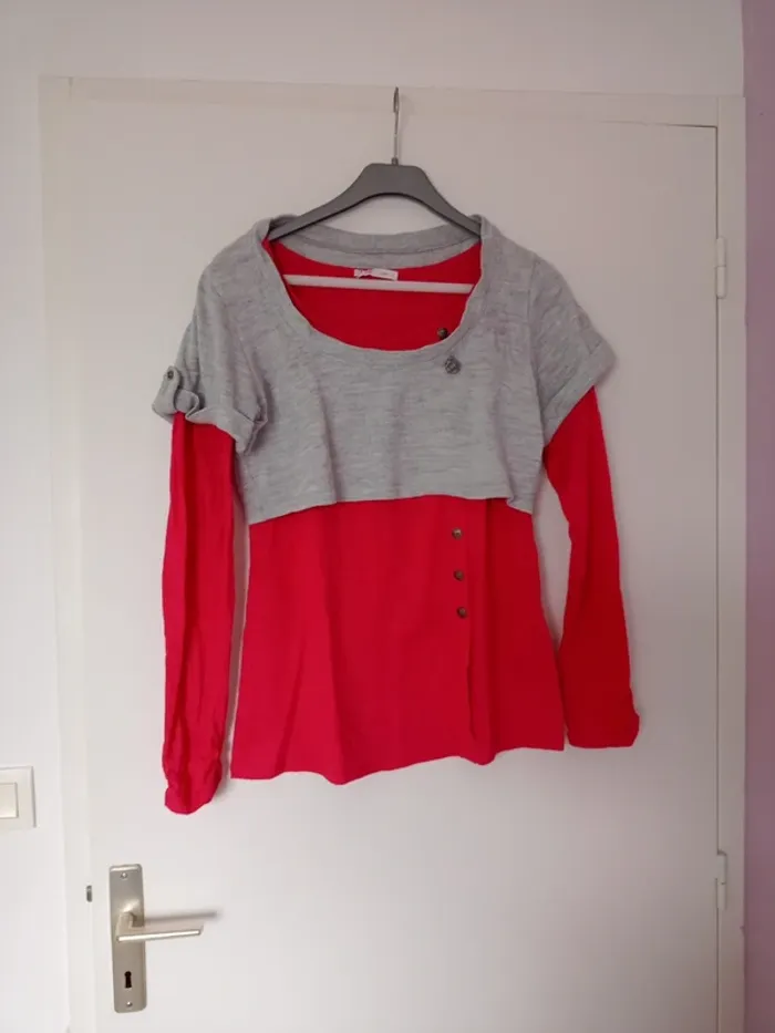 Original tee shirt manches longues avec sur tee shirt