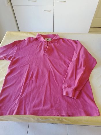 Polo manches longues homme Armand Thiery t. L lie de vie/rose fonce