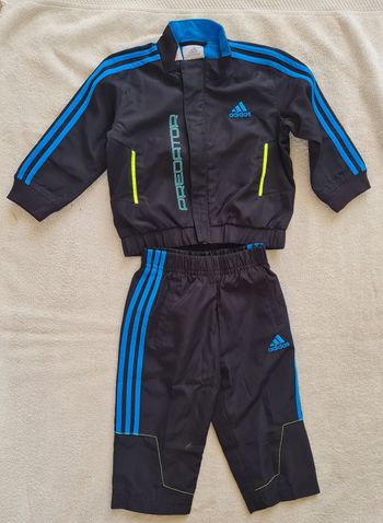 Survêtement Adidas noir et bleu turquoise- 12 Mois