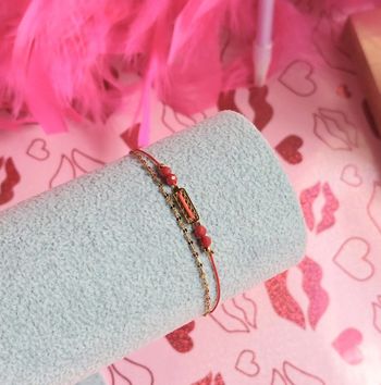 Bracelet neuf Ikita acier inoxydable et perles