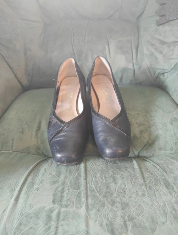 Kitten heel mocassin escarpins babies petit talon vintage retro - photo numéro 2