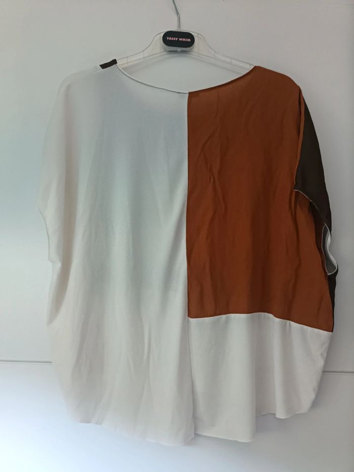 Blouse fluide bicolore imprimé photo - photo numéro 3