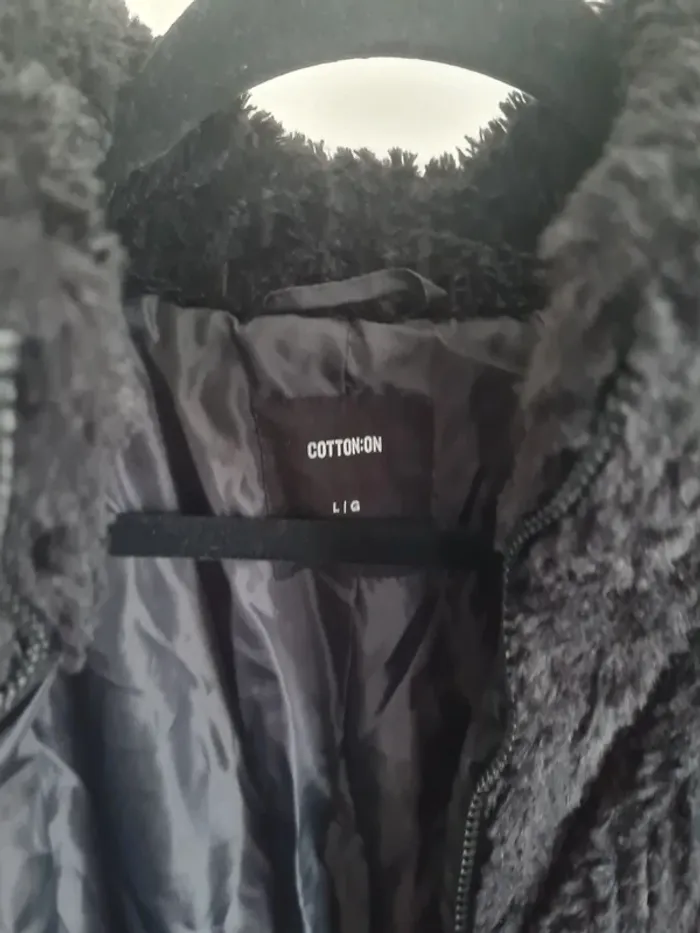 Doudoune velours noir / veste sherpa polaire - photo numéro 3