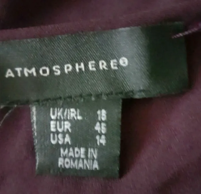 Jolie blouse asymetrique couleur prune Atmosphère T 46 Neuf - photo numéro 4