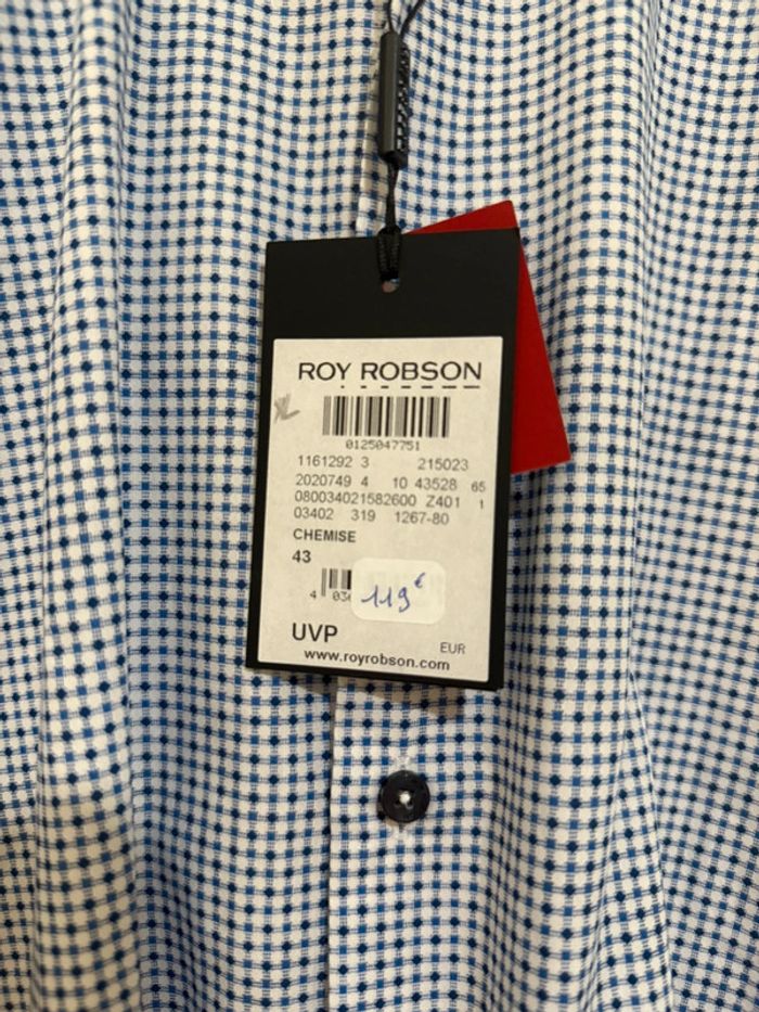 Roy Robson - Chemise à carreaux, Bleu, taille XL - photo numéro 4