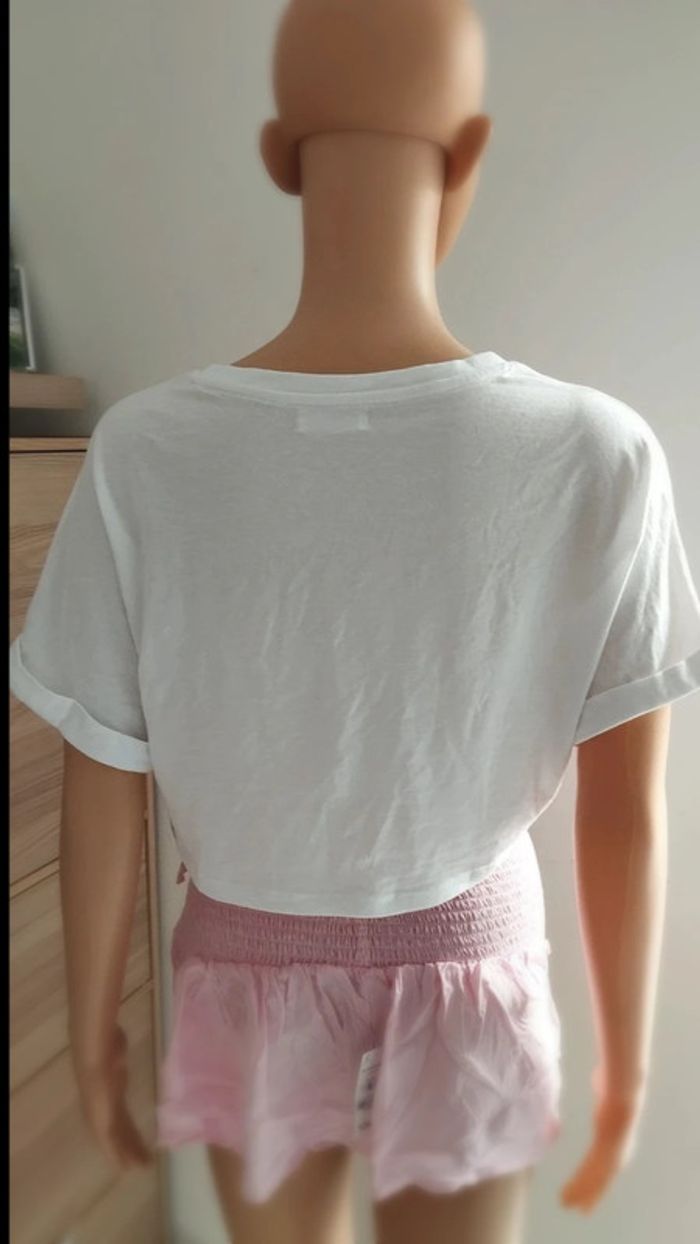 Tee shirt blanc court avec poche taille m Ardene Femme - photo numéro 5
