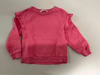 Sweat rose à volant H&M 3-4 ans