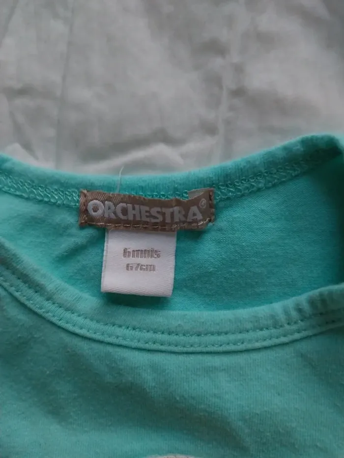 Tee-shirt manche courte fille 6 mois Orchestra - photo numéro 3