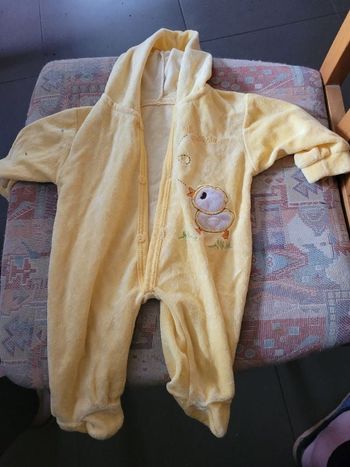 Pyjama velours à capuche naissance/1 mous