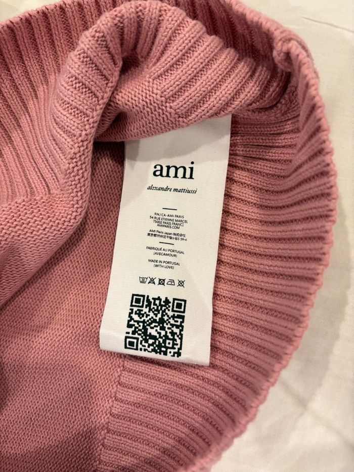 Pull AMI Paris Rose Taille S - photo numéro 5