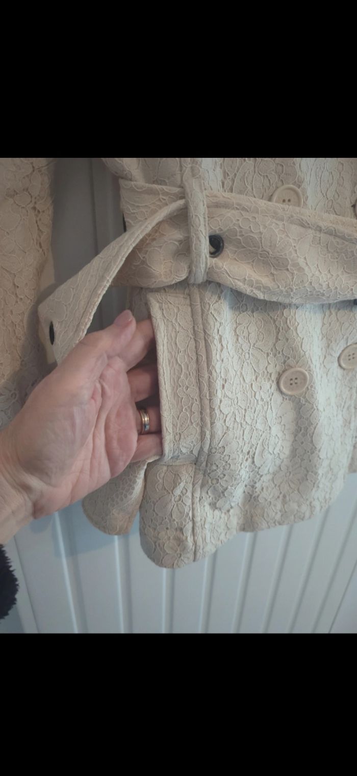 Veste mi saison crème - photo numéro 4