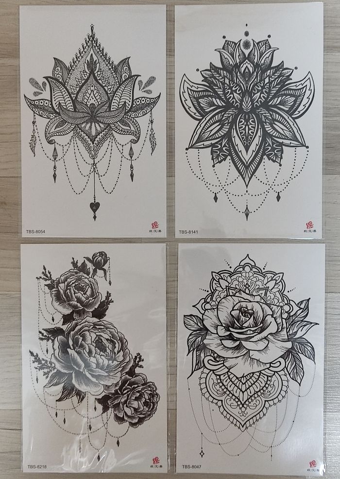 Lot de tatouages éphémères ultra réaliste neuf