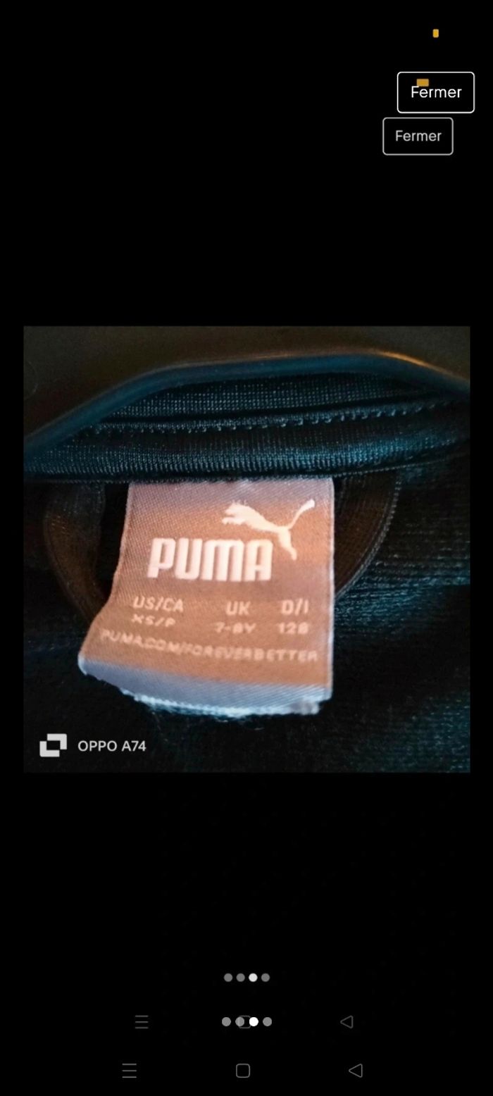 Veste zippée Puma authentique T8ans parfait état - photo numéro 5
