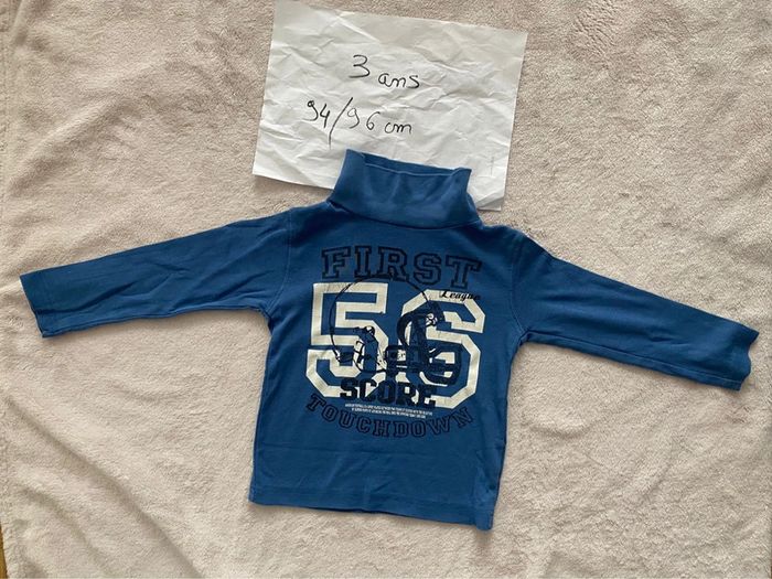 Lot de 3 T-shirts col roulé manches longues - Sergent Major, Vertbaudet & autre - 3 ans - TBE - photo numéro 6