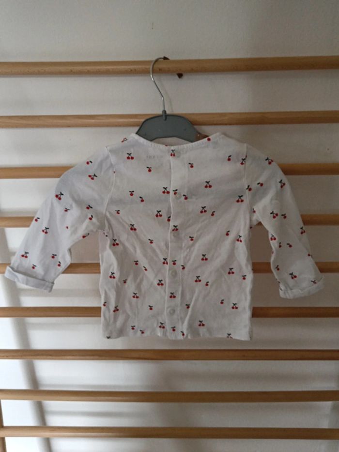 T-shirt manche longue kiabi cerise - photo numéro 3