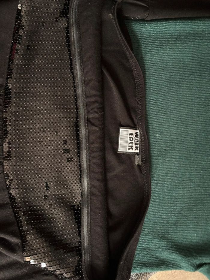 Superbe robe bustier sexy à sequins noire - photo numéro 4