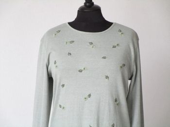 T-shirt vert vintage fleurs 40 TBE