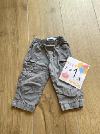 Pantalon cargo gris Gemo 12 mois