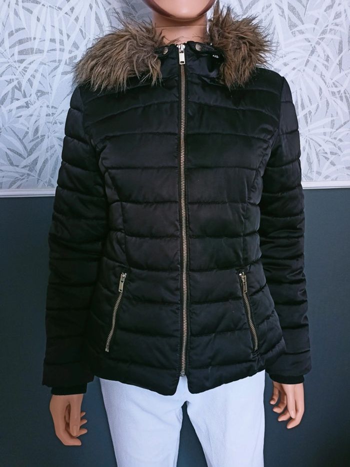 Doudoune matelassée noire avec capuche M - photo numéro 2