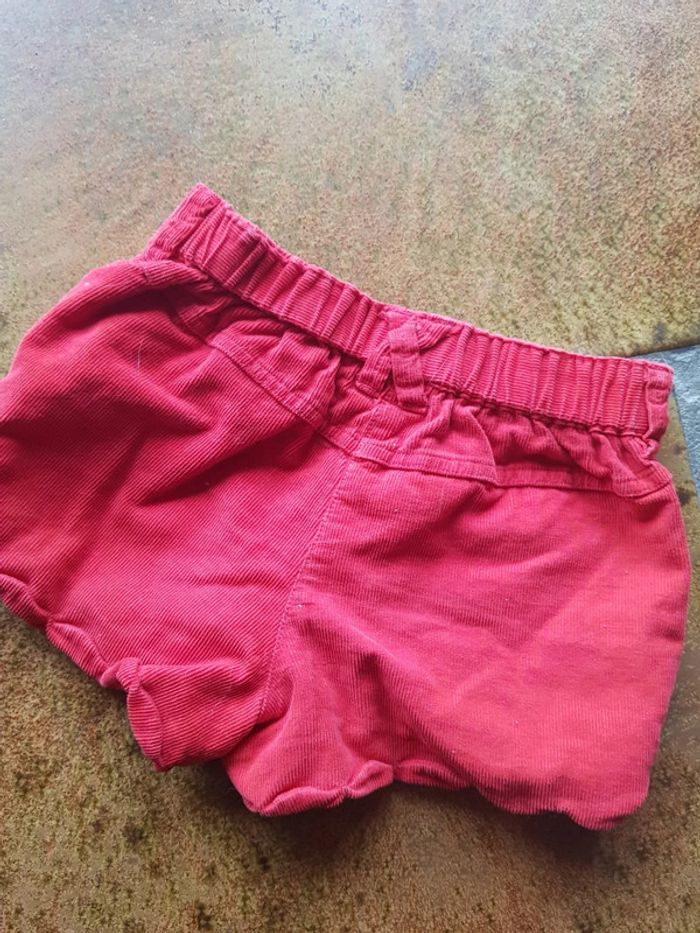 Short rouge velours cyrillus 3ans fille - photo numéro 4