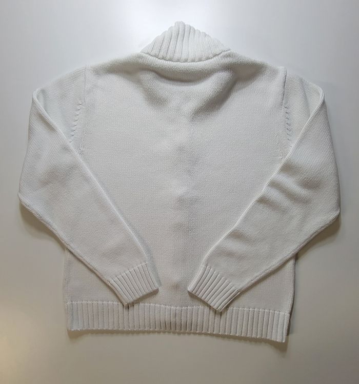Sweat zippé blanc Chaps – Taille L – excellent état – logo brodé - photo numéro 5