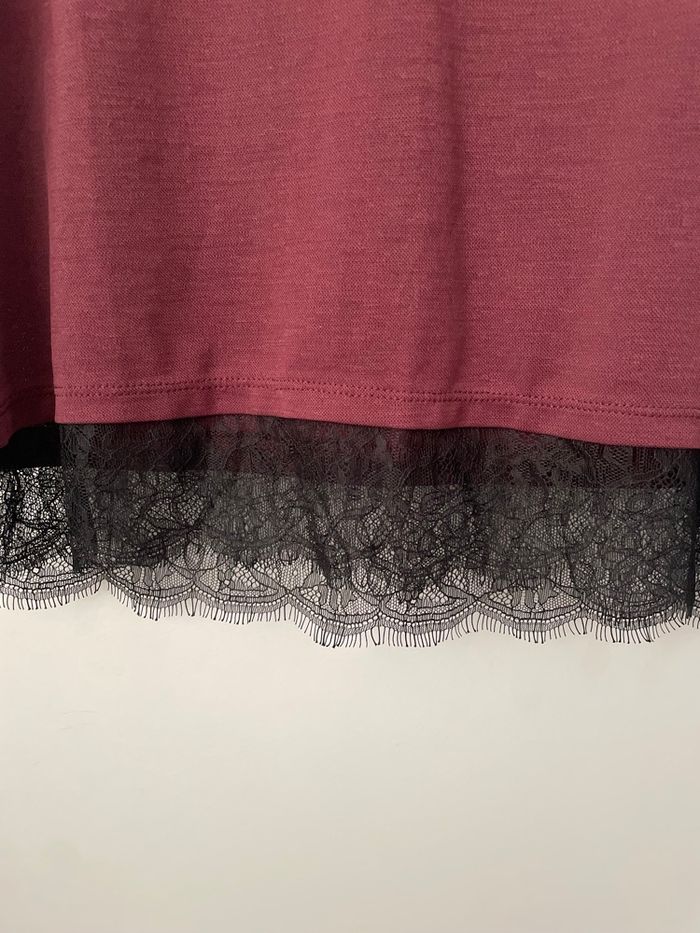 T-shirt Bordeaux et noir femme / Pimkie - photo numéro 2