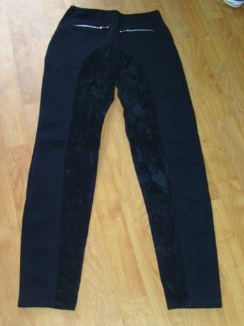 Pantalon CITY WOMEN noir peau de pêche élastiqué 38 TBE