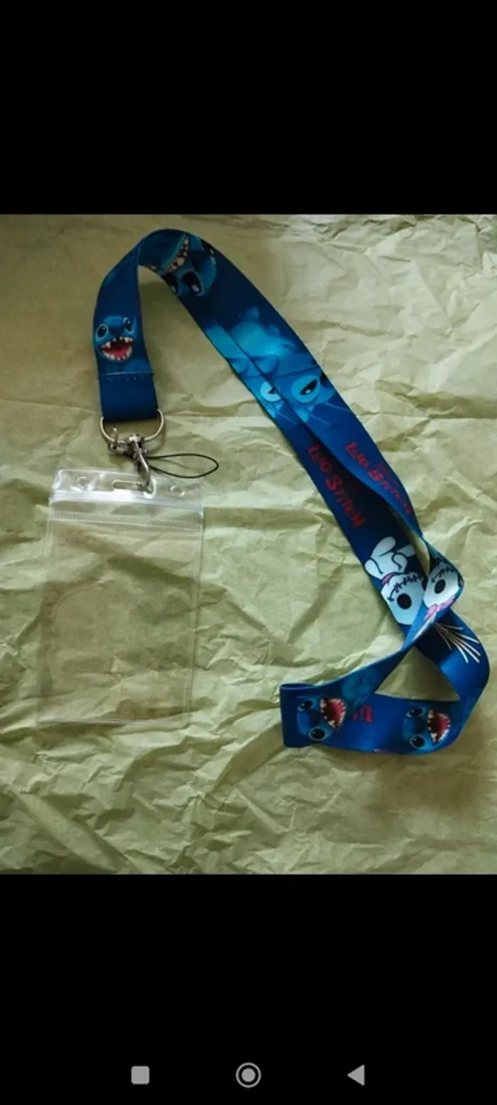 Lanière bleu foncé stitch