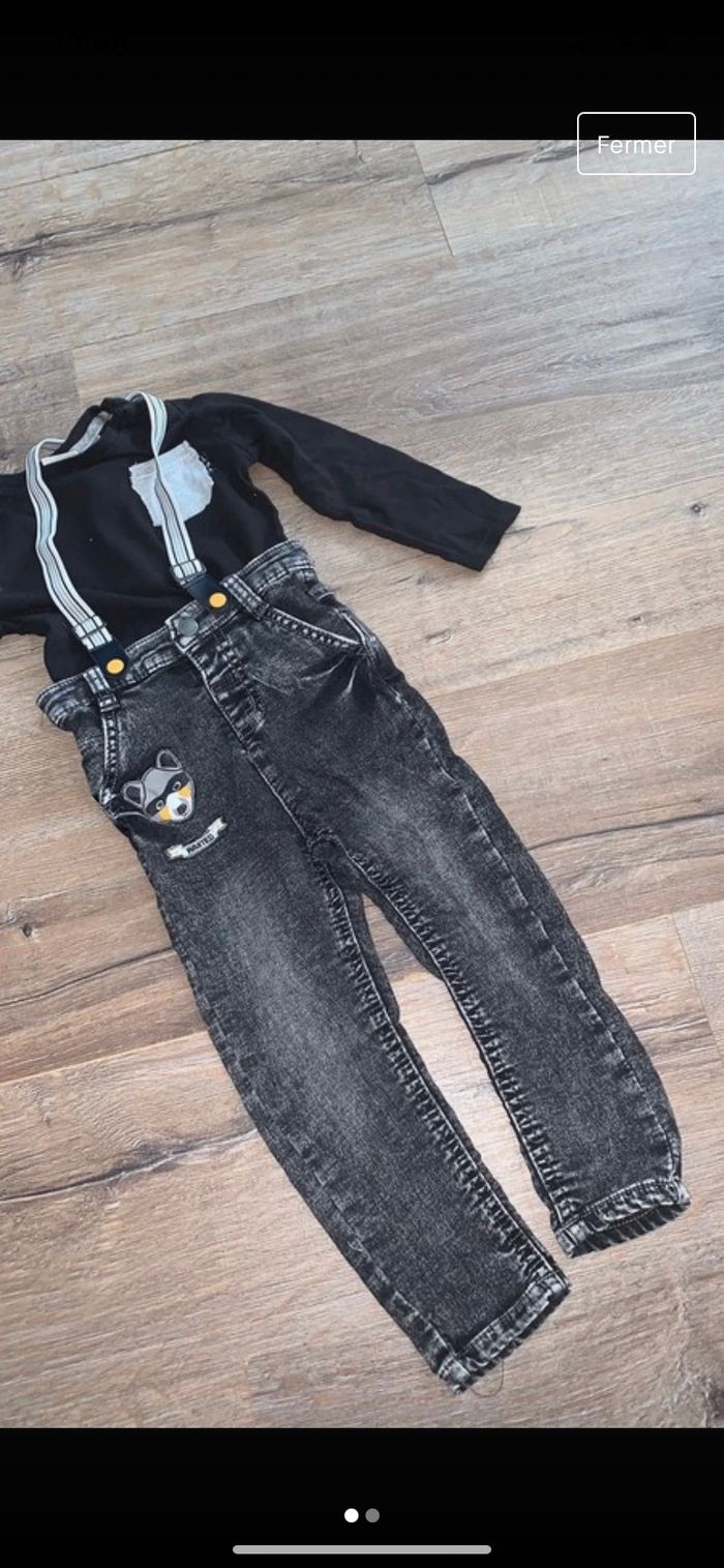 Salopette + pull fin