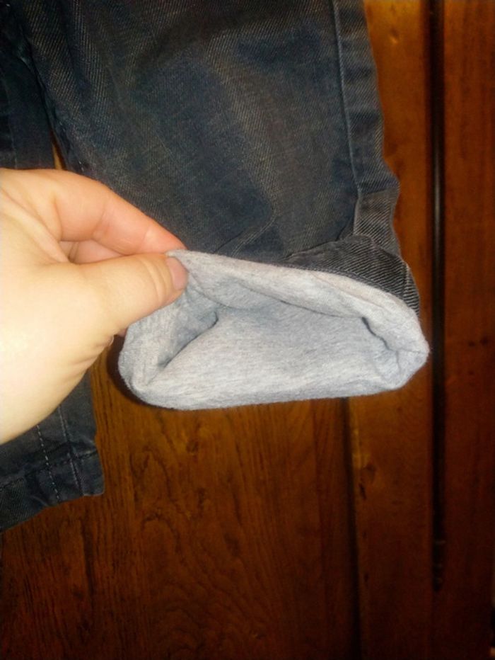 Jean noir et gris IKKS 12 mois doublé - photo numéro 5