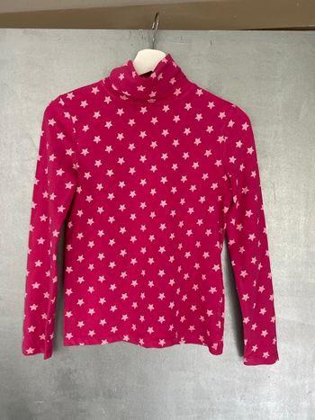 Sous-pull à col roulé rose avec imprimé étoiles taille 13 - 14 ans