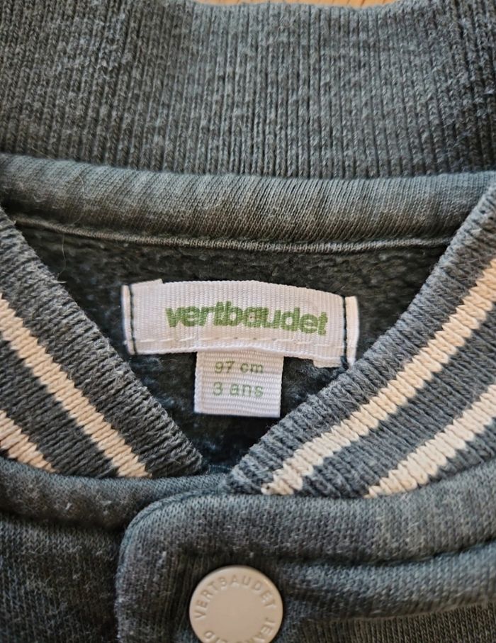 Veste gilet teddy vert foncé - photo numéro 2