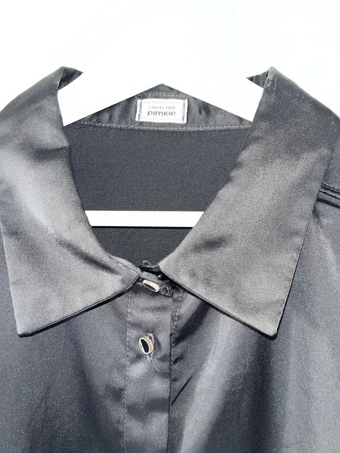 Chemise en satin noir Pimkie - photo numéro 2