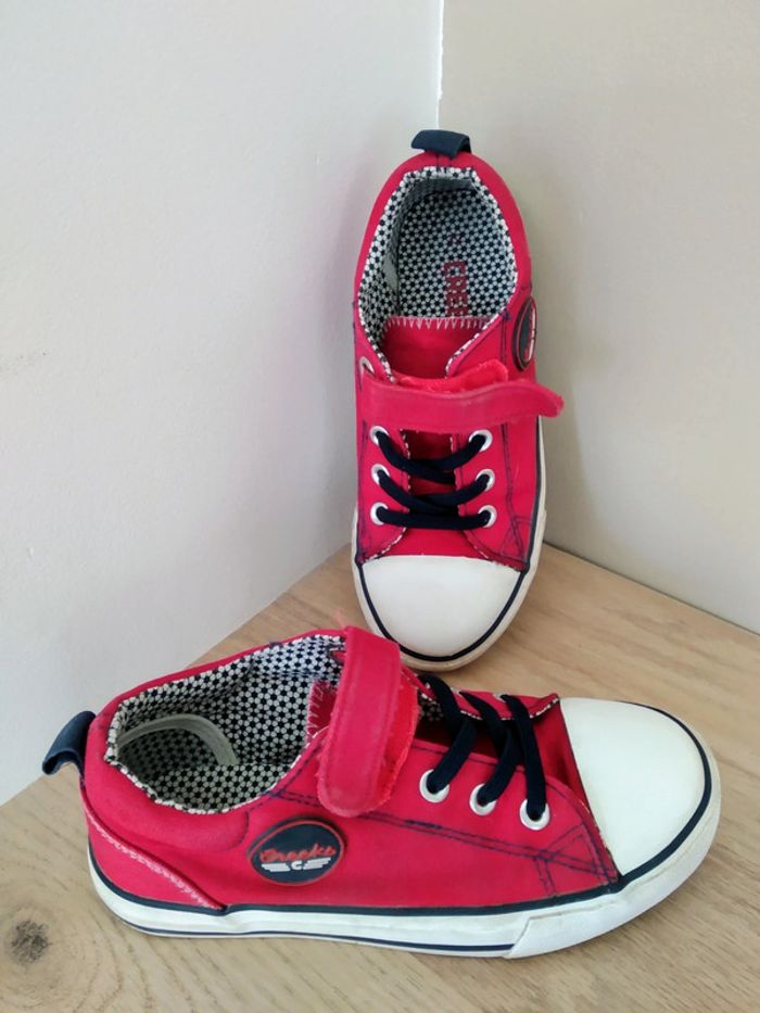 Baskets tissu rouge Creeks t 32