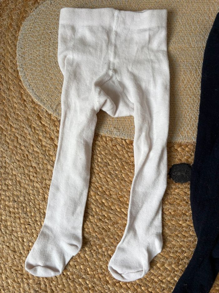 Lot 2.collants blanc bleu marine TAO Tape à ll’oeil 18 / 20 - photo numéro 3