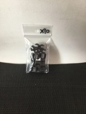 Playmobil lot 10 clips fixations attaches noires simples forts western quartier général